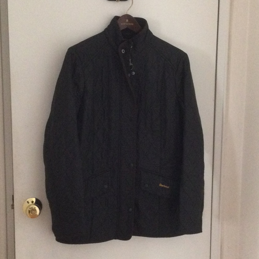Warm jacket. Quilted,fleece fabric inside.Nylon outside